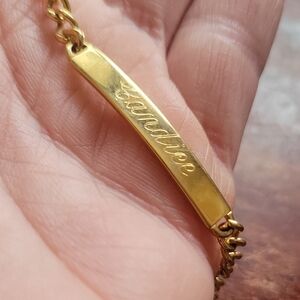 Gold Nameplate(Candice) Bracelet 7"~Spiedel USA Bracelet